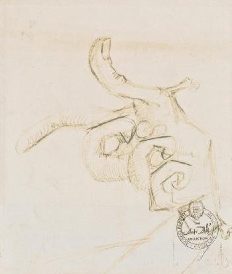 Étude de main inspiré de 'Scène hystérique, 1937' by Salvador Dali