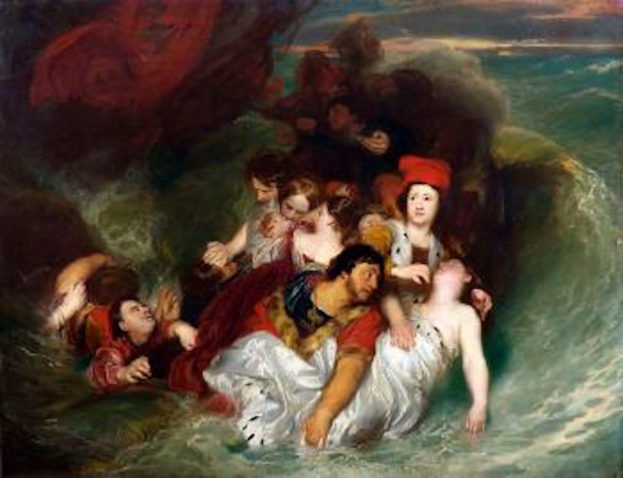 Schiffbrüchige auf Nächtlicher See by Eugene Delacroix