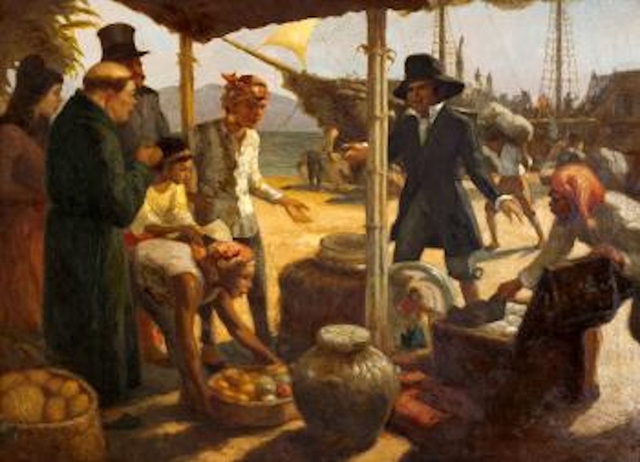 Early traders by Fernando Amorsolo