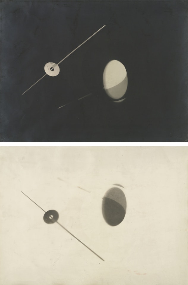 NEGATIVE/POSITIVE PHOTOGRAM PAIR by László Moholy-Nagy