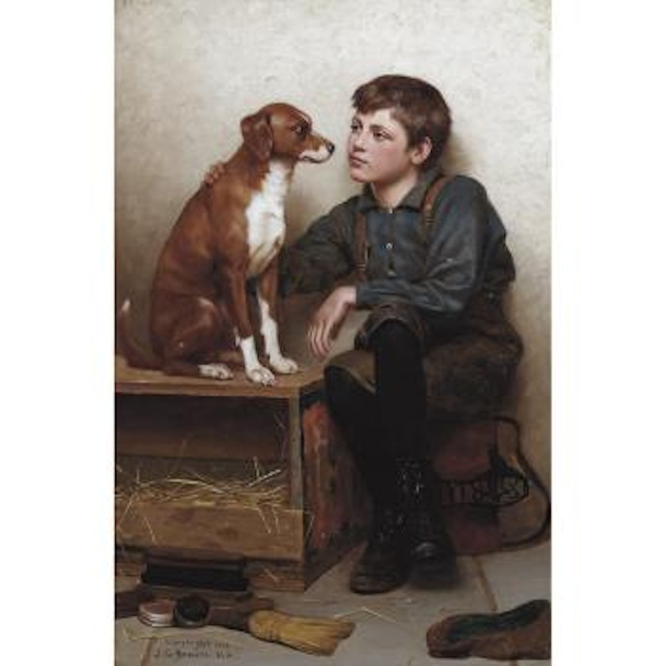 Shoe Shine Boy with Dog by John George Brown