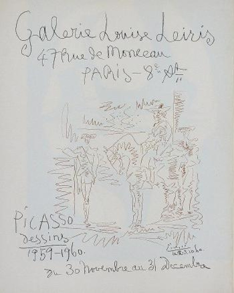 Exposition 1960, Galerie Louise Leiris by Pablo Picasso