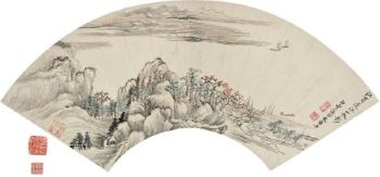 Landscape after the Jiang Guandao-style by Yun Shouping