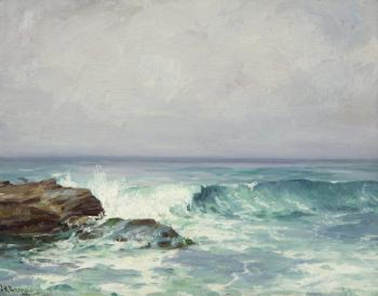 Crashing waves by Joseph Henry Sharp