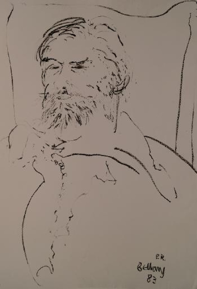 Portrait of a man, head and shoulders by John Bellany