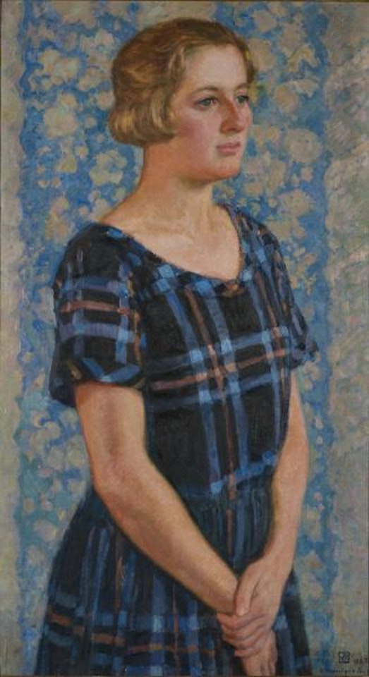 Portrait de Monique Schlumberger en bleu by Theo van Rysselberghe