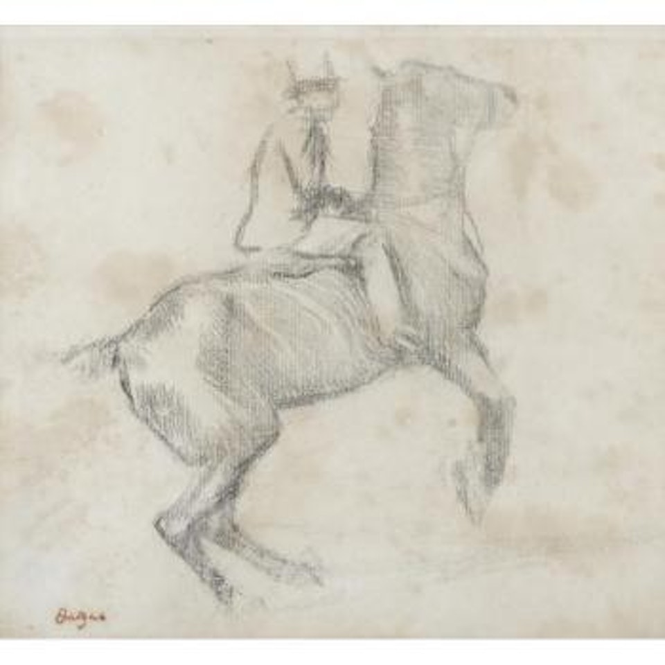 Cheval se cabrant (La courbette) by Edgar Degas