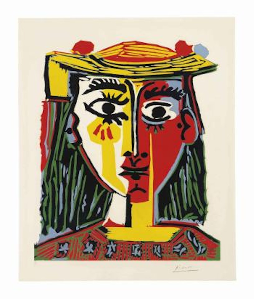 Buste De Femme Au Chapeau by Pablo Picasso