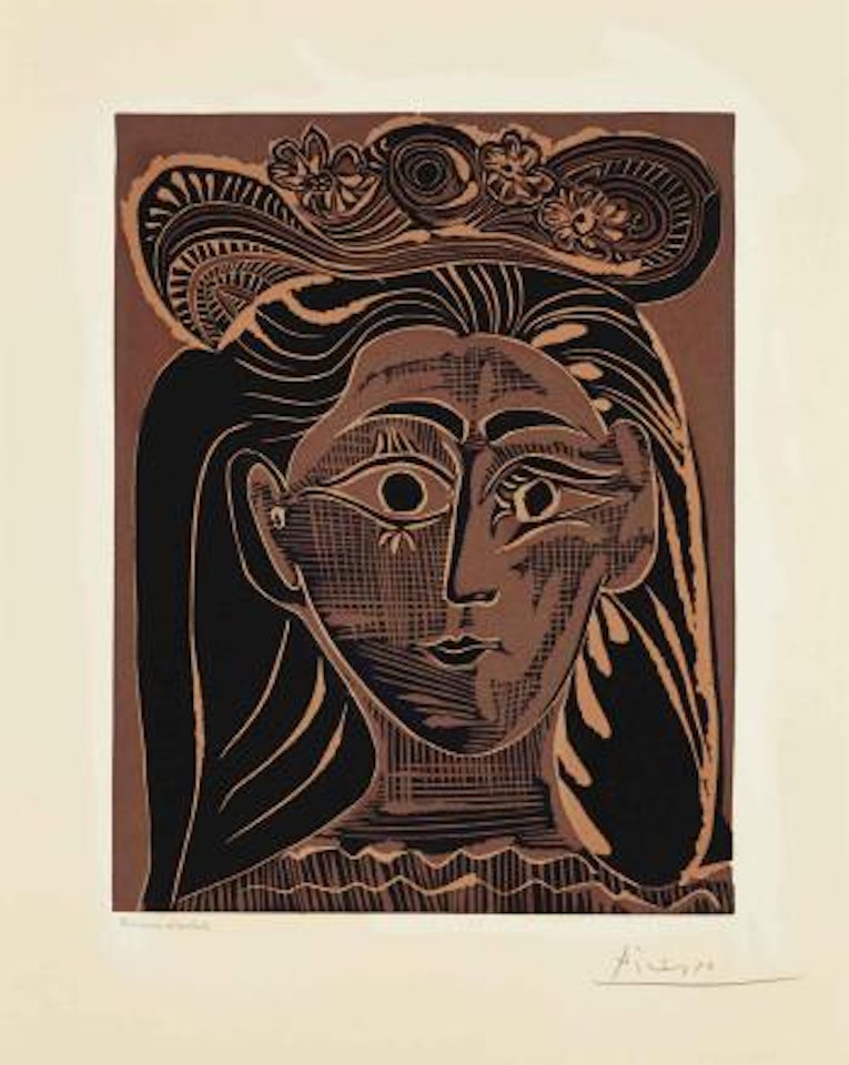 Femme Au Chapeau Ã  Fleurs by Pablo Picasso