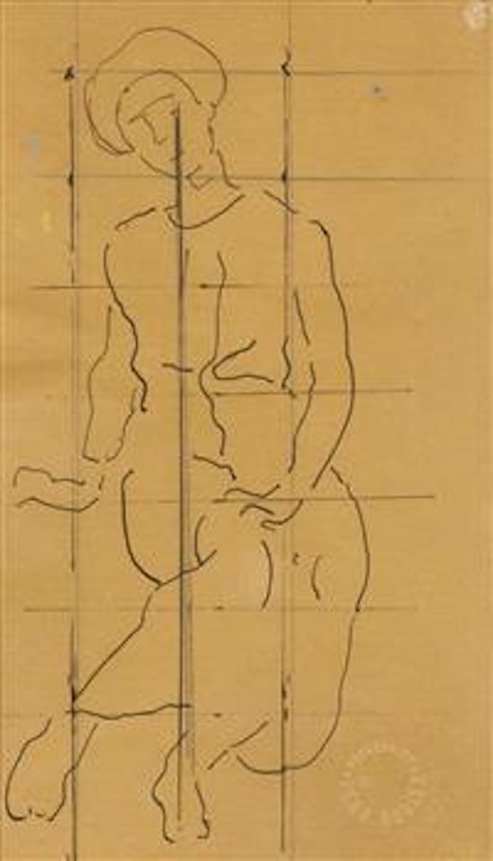 Studie einer sitzenden Frau by Ferdinand Hodler