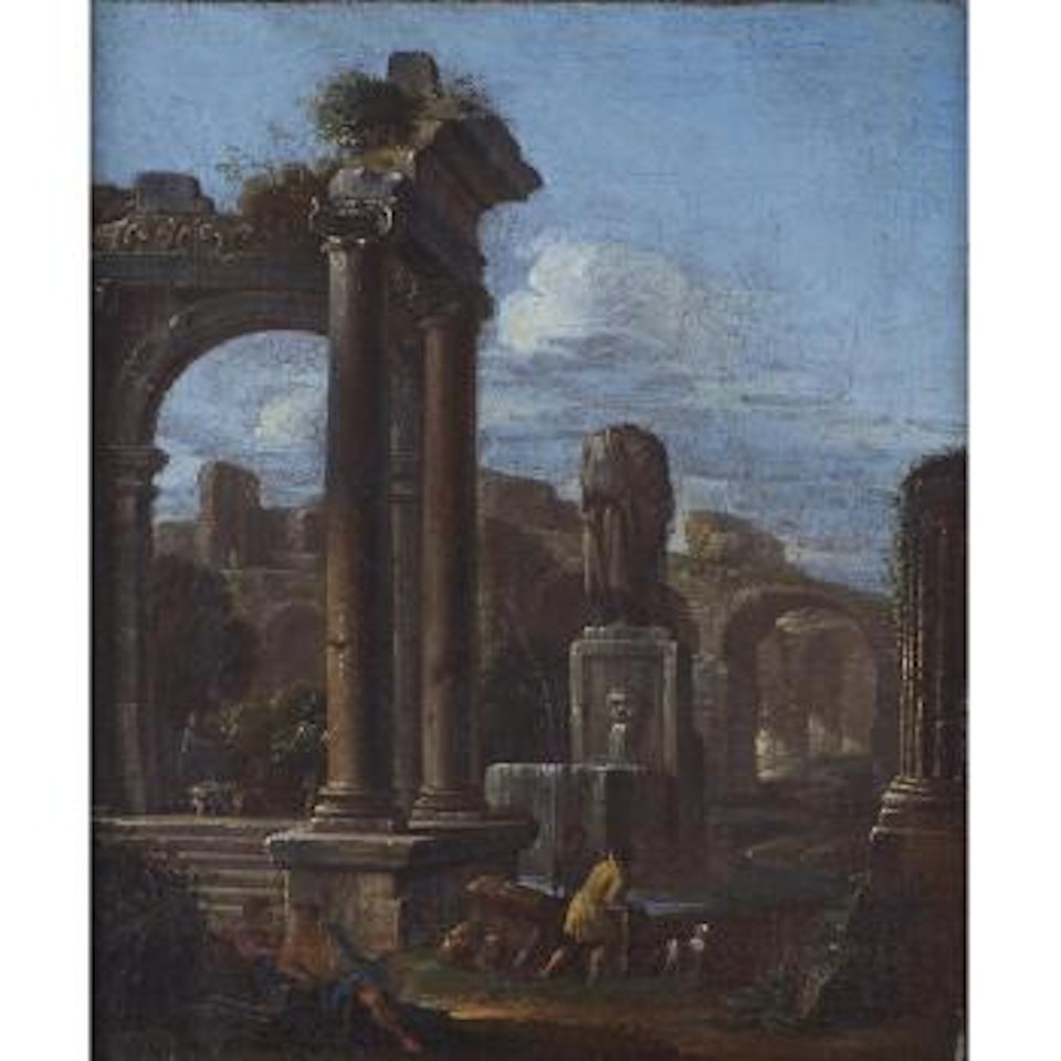 Roman ruins by Giovanni Ghisolfi
