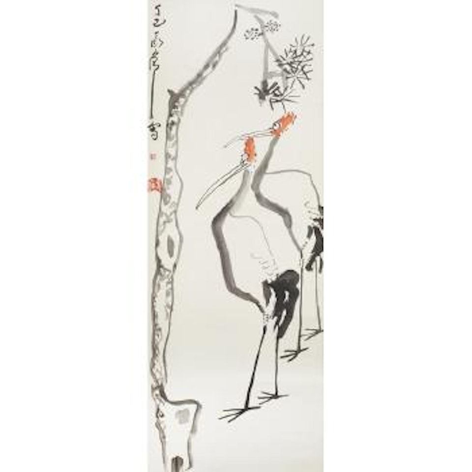 Cranes and Pine by Ding Yanyong