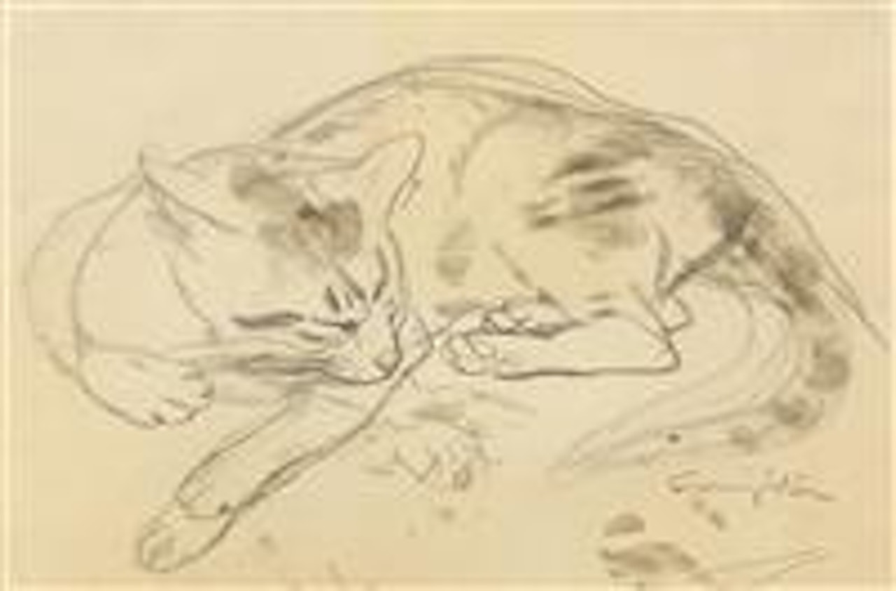 Chat Endormi by Leonard Tsuguharu Foujita