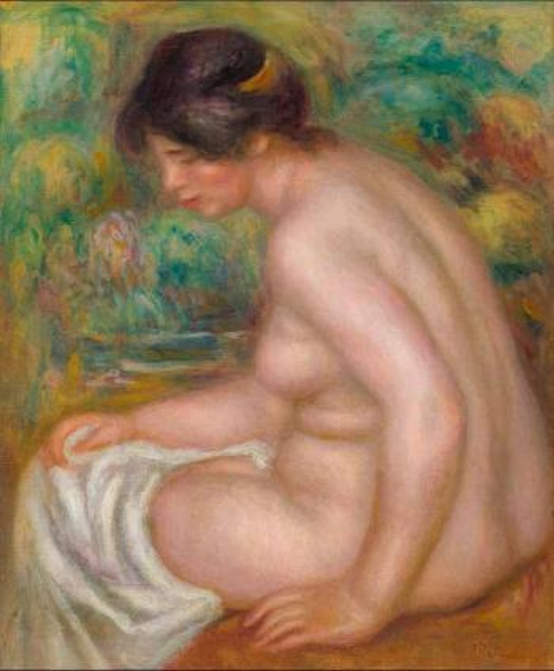 Baigneuse Assise, Vue De Profil (Gabrielle) by Pierre-Auguste Renoir