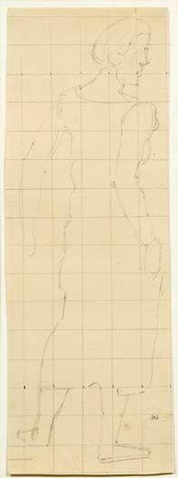 Female Figure Study For 'Jüngling Vom Weibe Bewundert' by Ferdinand Hodler