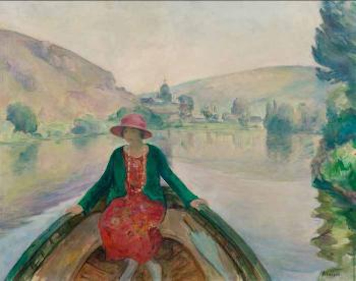 Jeune Femme En Barque Aux Andelys by Henri Lebasque