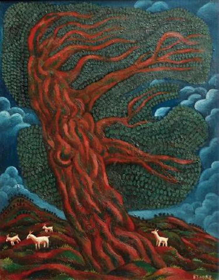 The Big Eucalypt with White Goat by Mao Xuhui