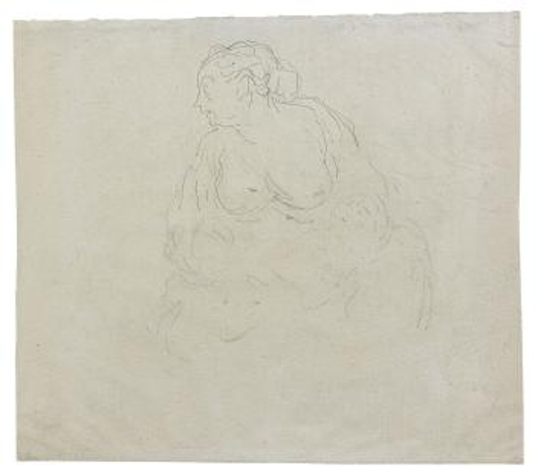 Mère et son enfant. Scène de procès et crocodile by Honoré Daumier