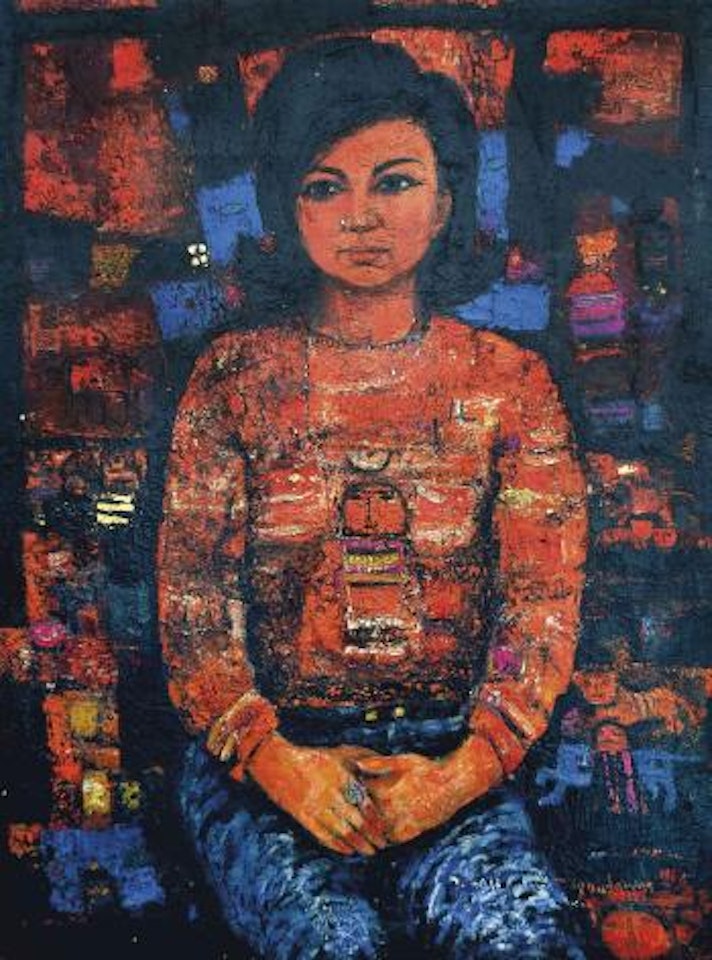 Untitled (Portrait of Amal Al-Ghazi) by Fateh Moudarres