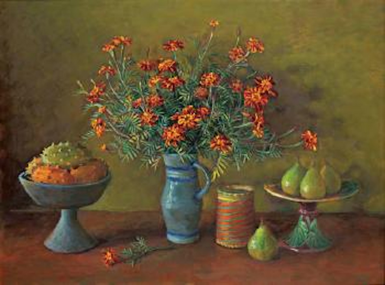 Untitled (Still Life with Flowers and Fruit) by Margaret Hannah Olley