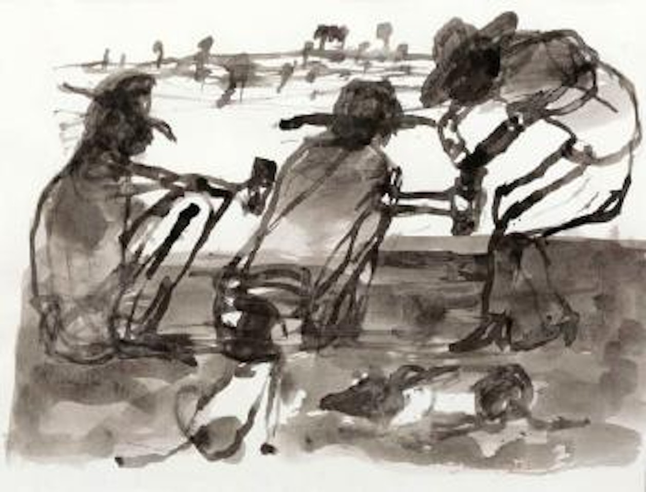 Drinking Fitzroy Crossing II by John Olsen