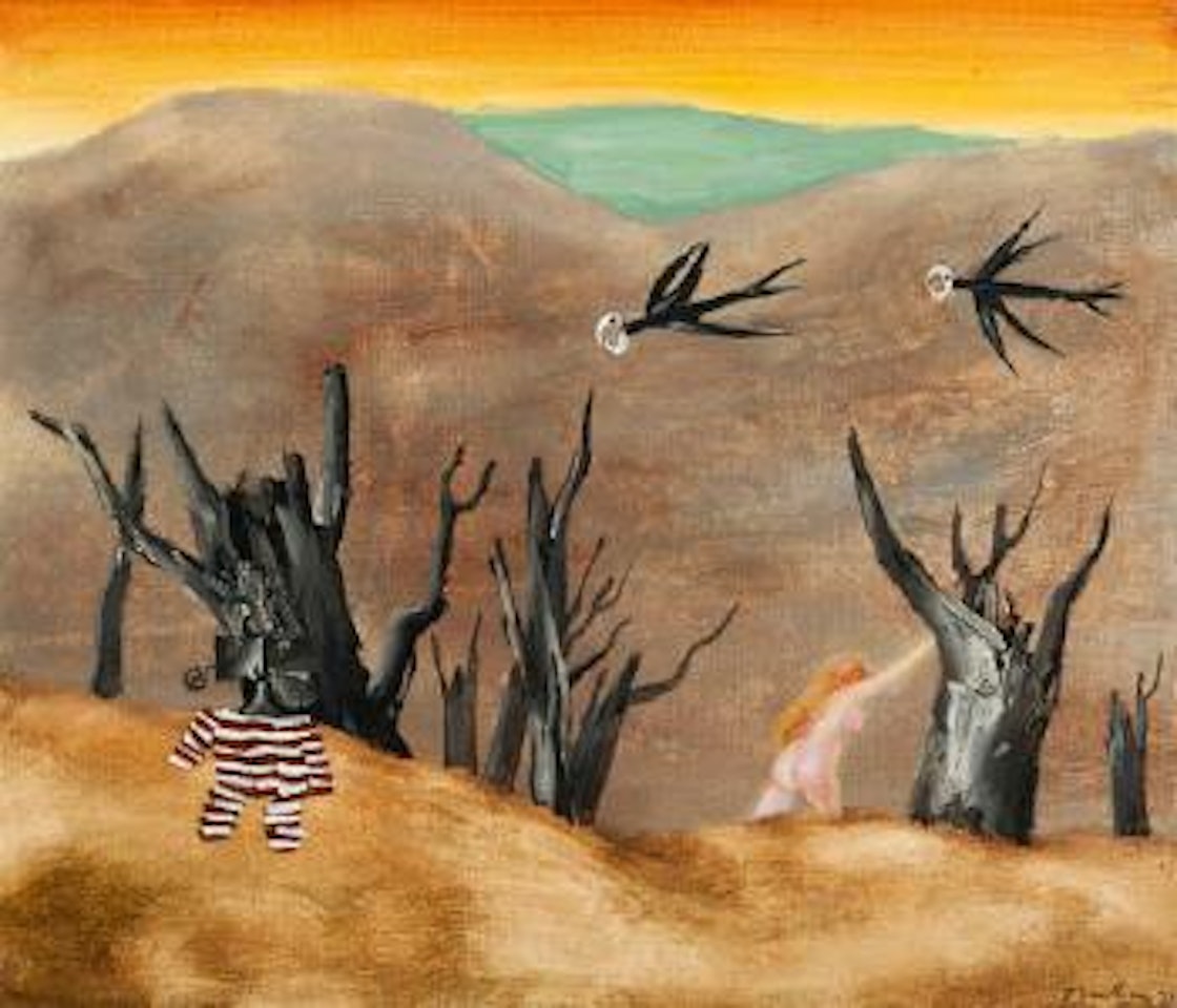 Girl Fleeing by Albert Tucker