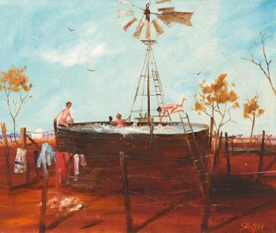 Kids in the Bore Tank by Hugh Sawrey