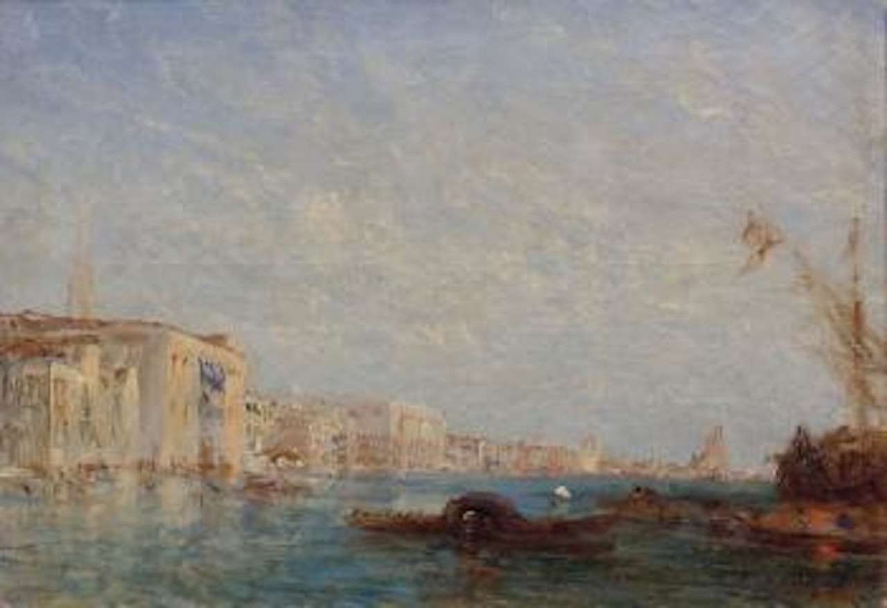 Vue de Venise prise du parvis de la Salute vers le palais des doges by Félix Ziem