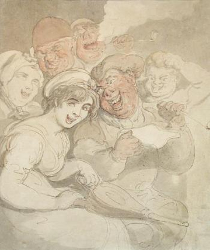 Good news - Revellers by a Fireside by Thomas Rowlandson
