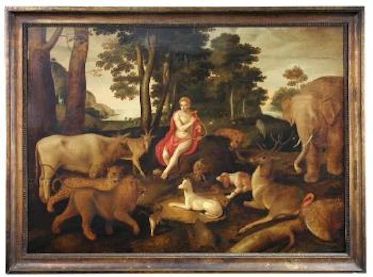 Orpheus charming the animals by Frederik Bouttats