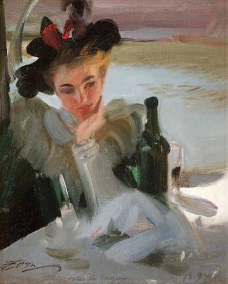 Dam vid Café, Isle de Seguin by Anders Zorn