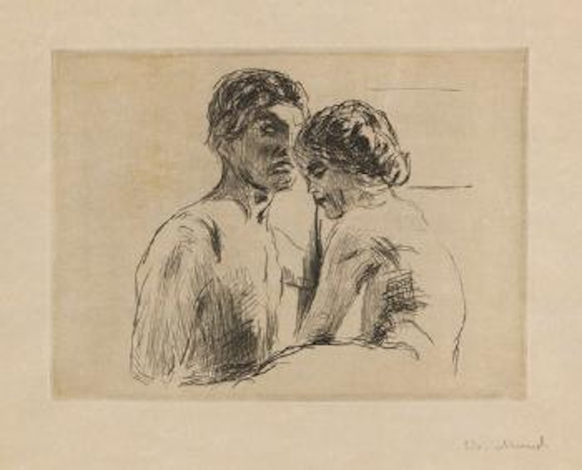 Zwei Menschen by Edvard Munch