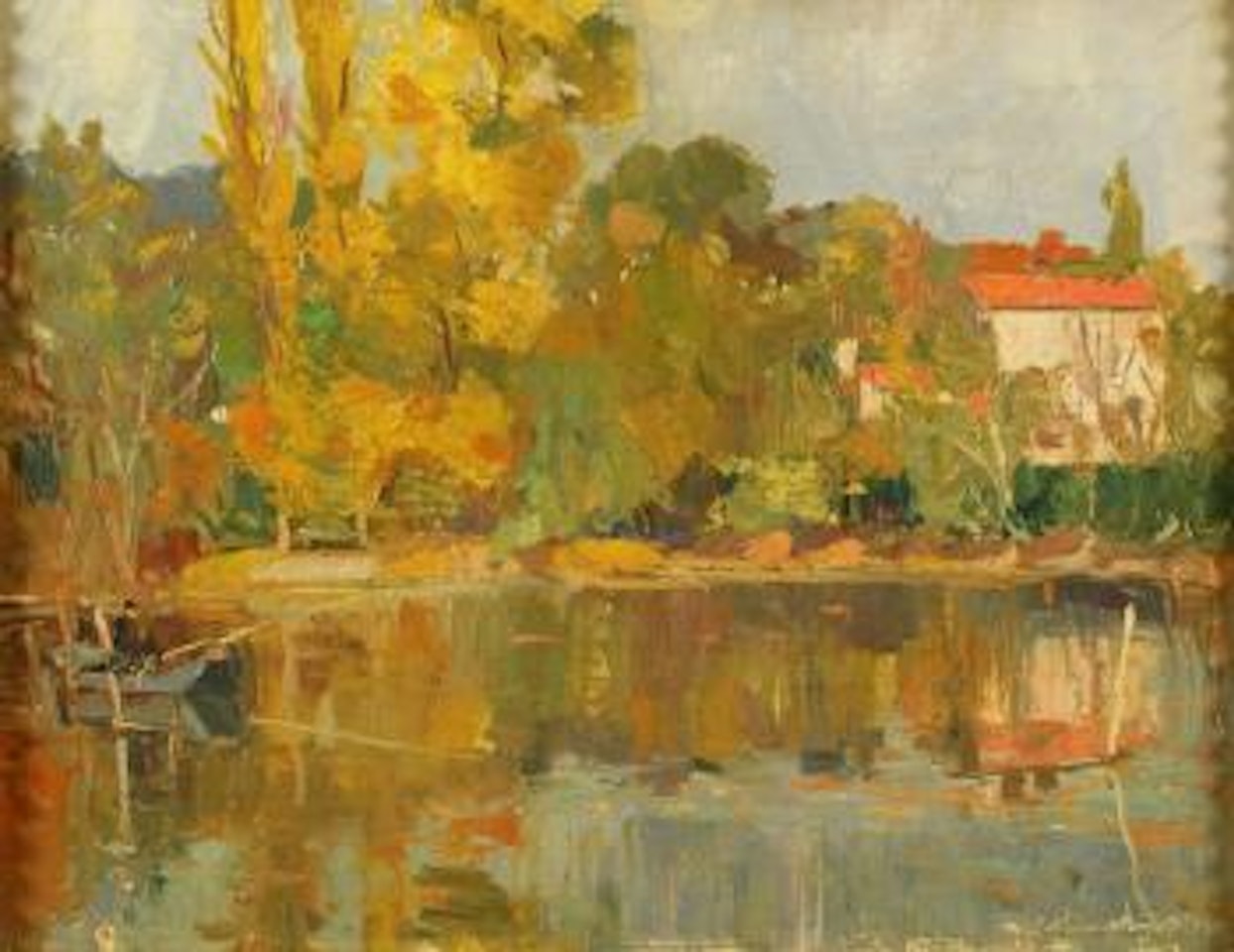 Paysage à l'étang by Georgij Aleksandrovic Lapschin