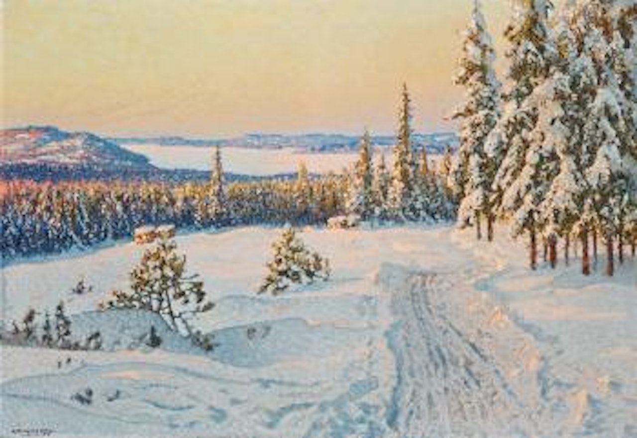 Vinterdag I Ludvikatrakten by Anshelm Schultzberg
