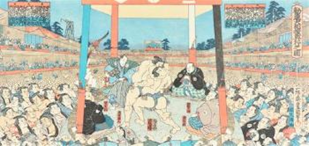 Sumo Wrestlers by Utagawa Kuniyoshi