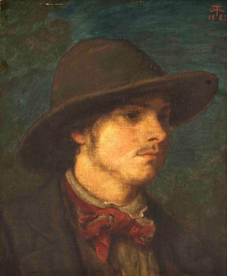 Porträt eines jungen Mannes by Hans Thoma
