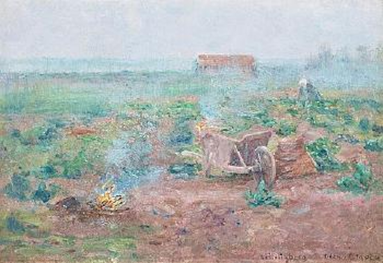 French farmyard scene, Etaples by Anshelm Schultzberg