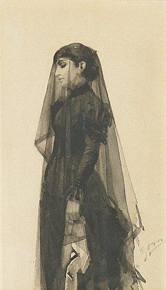 I sorg / The Widow (In mourning / The widow) by Anders Zorn