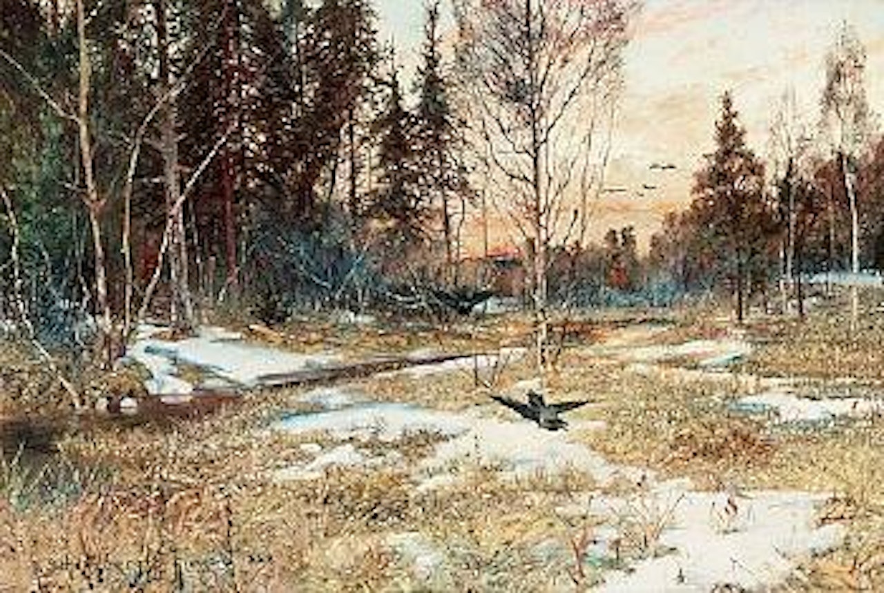 Spring landscape, Grangärde by Anshelm Schultzberg