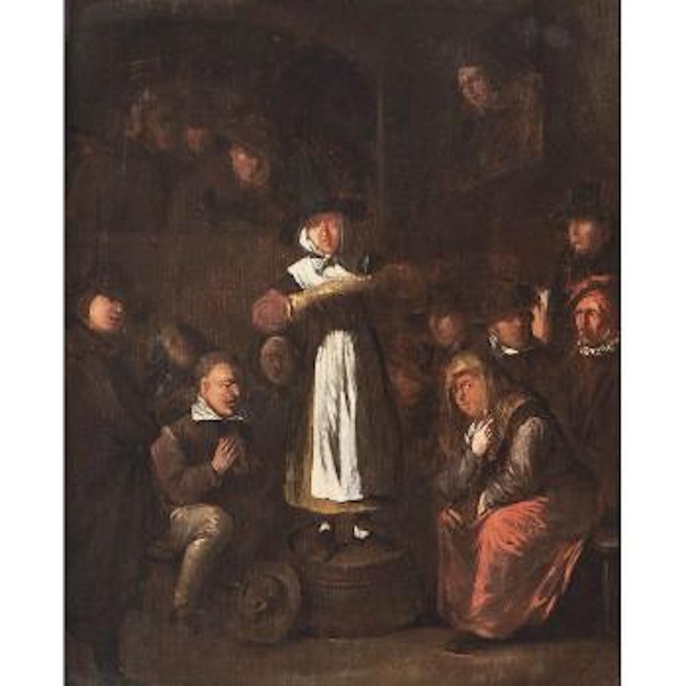 Quaker meeting by Egbert van Heemskerk III