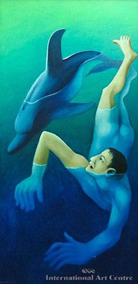 Boy and Dolphin by Michael Smither