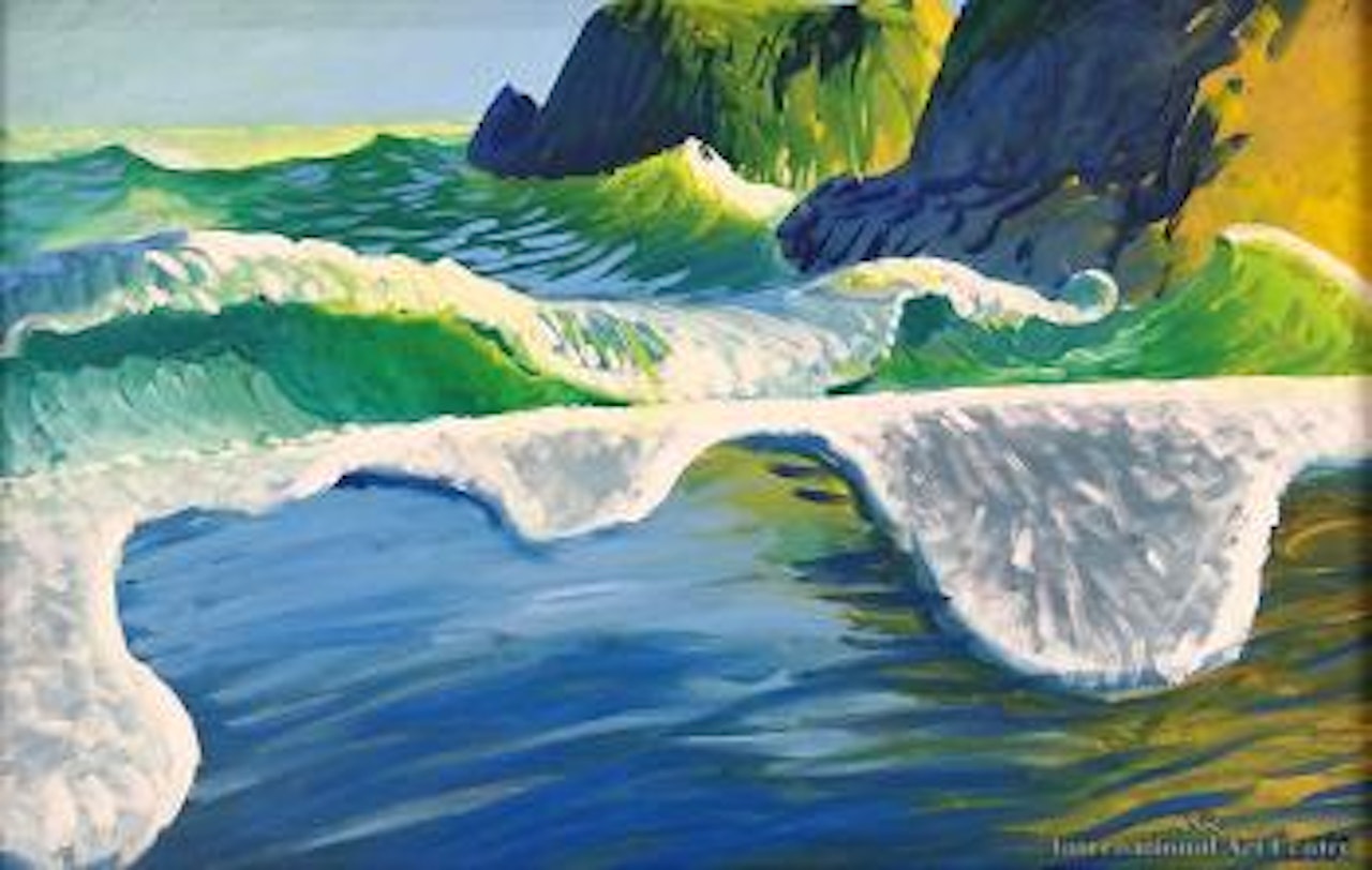 Waves on to Wet Sand Hump by Michael Smither