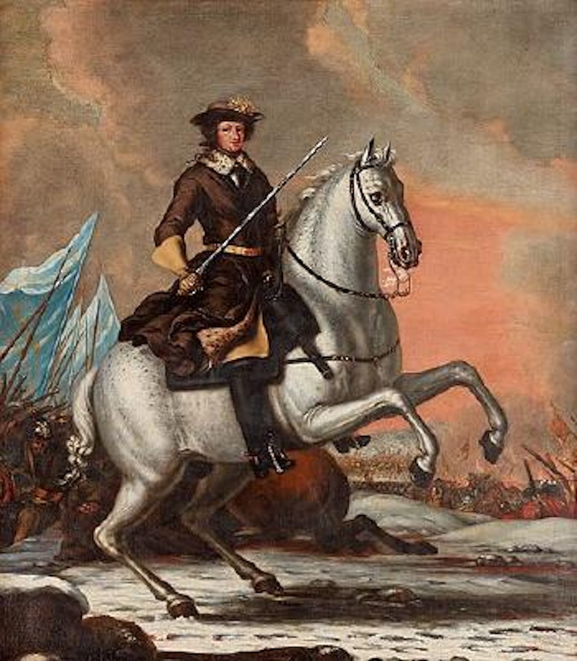 King Charles XI (1655-1697) at the battle of Lund 1676 by David Klöcker von Ehrenstrahl