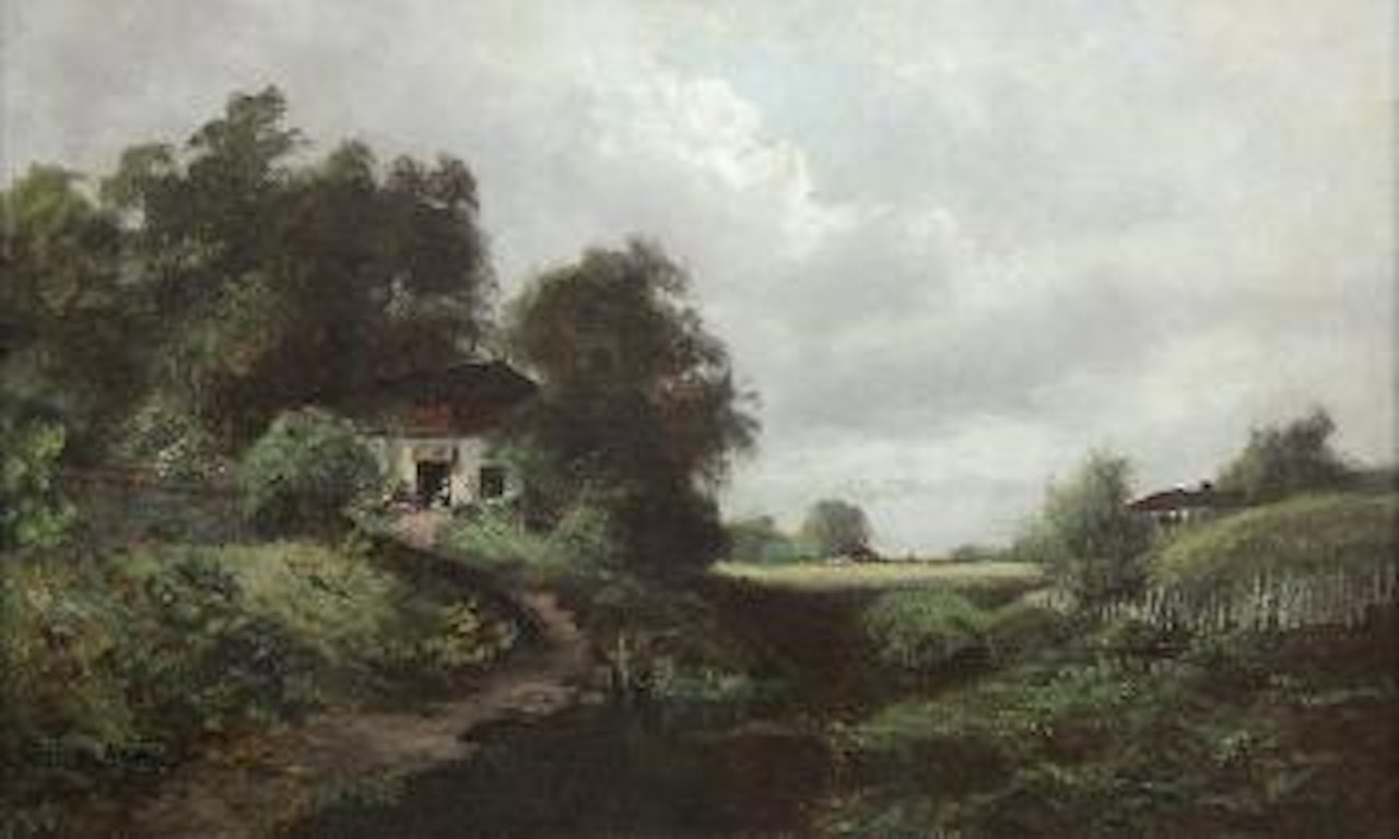 Farm in spring by Louis Aston Knight