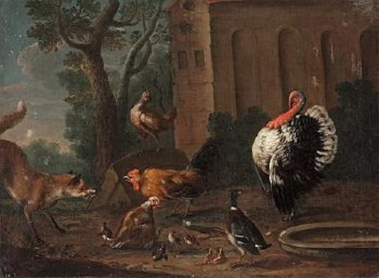 A fox in the henhouse by Jan Weenix