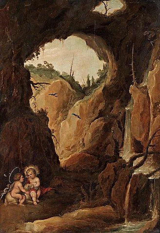 The christ child and St John the baptist by Joos de Momper the Younger