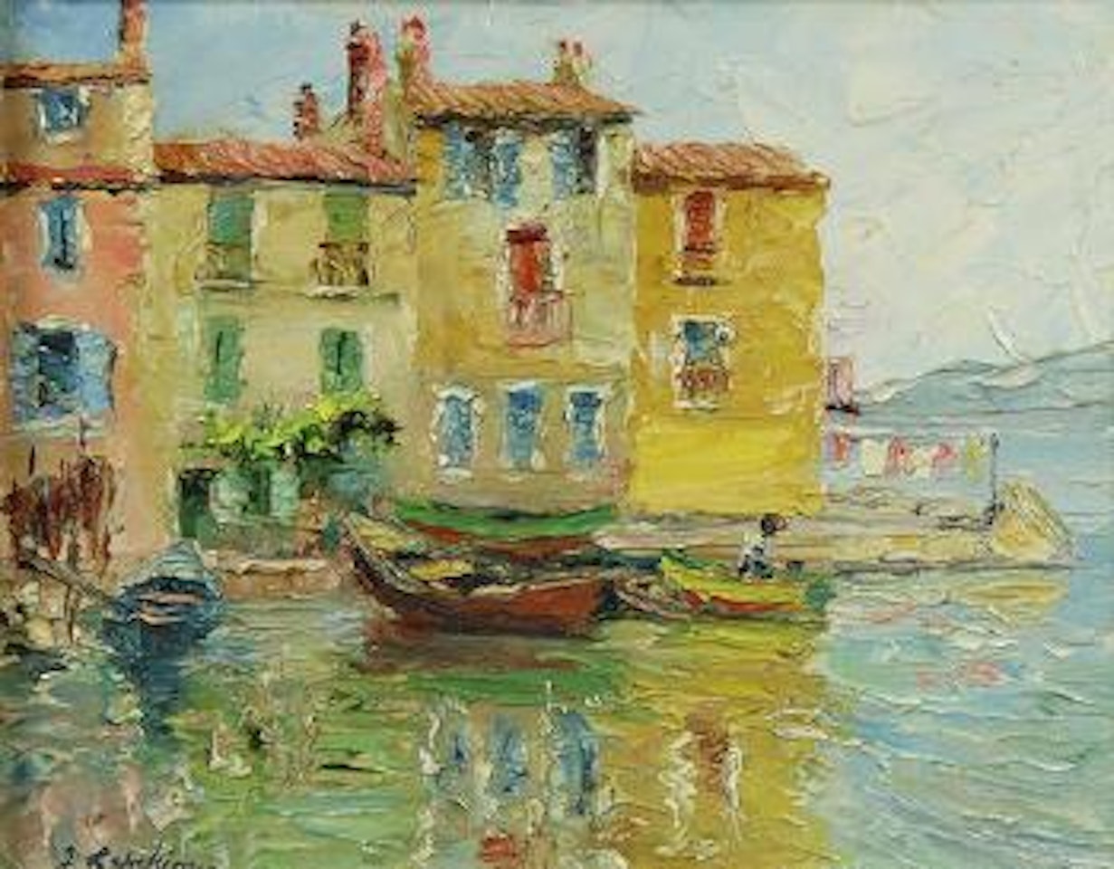 View of Amalfi coast by Georgij Aleksandrovic Lapschin