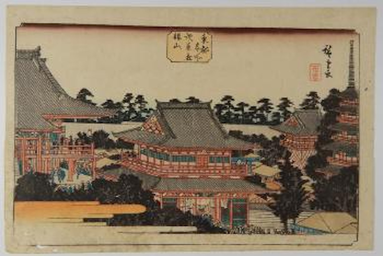 Les environs du temple Kinriyuzan by Utagawa Hiroshige