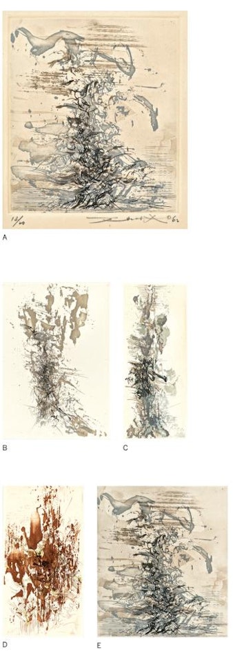 Les Terrasses De Jade (The Jade Terraces) by Zao Wou-Ki