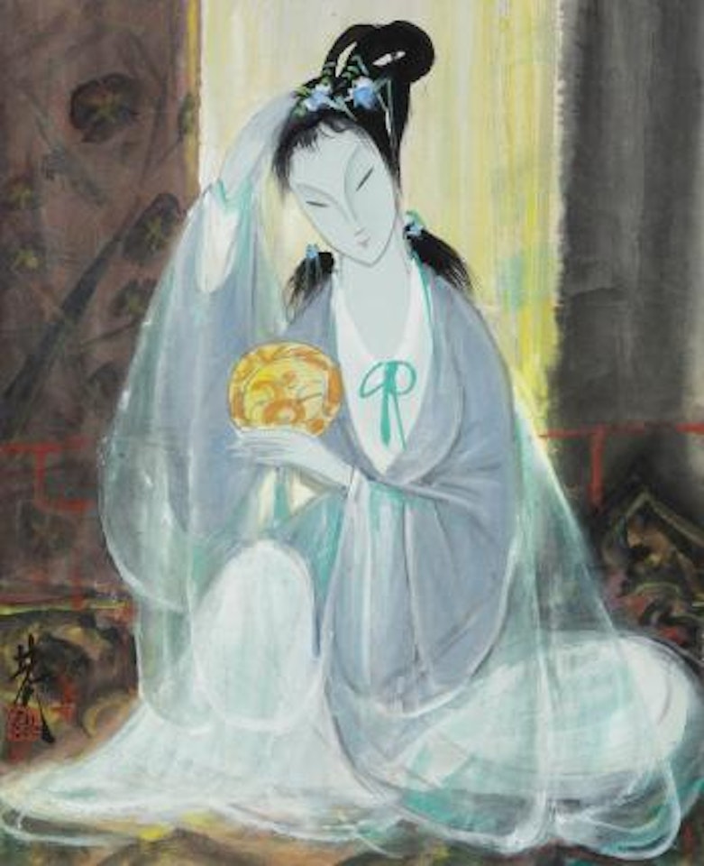 Lady With A Mirror by Lin Fengmian
